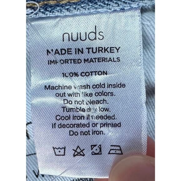 nuuds Women's High Rise Jeans - Faded Blue - Picture 4 of 10